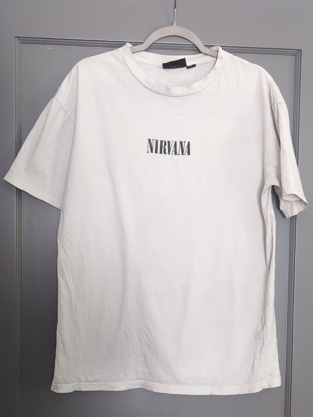 NIRVANA White Short-Sleeve Tee with Center Hit Logo - Medium